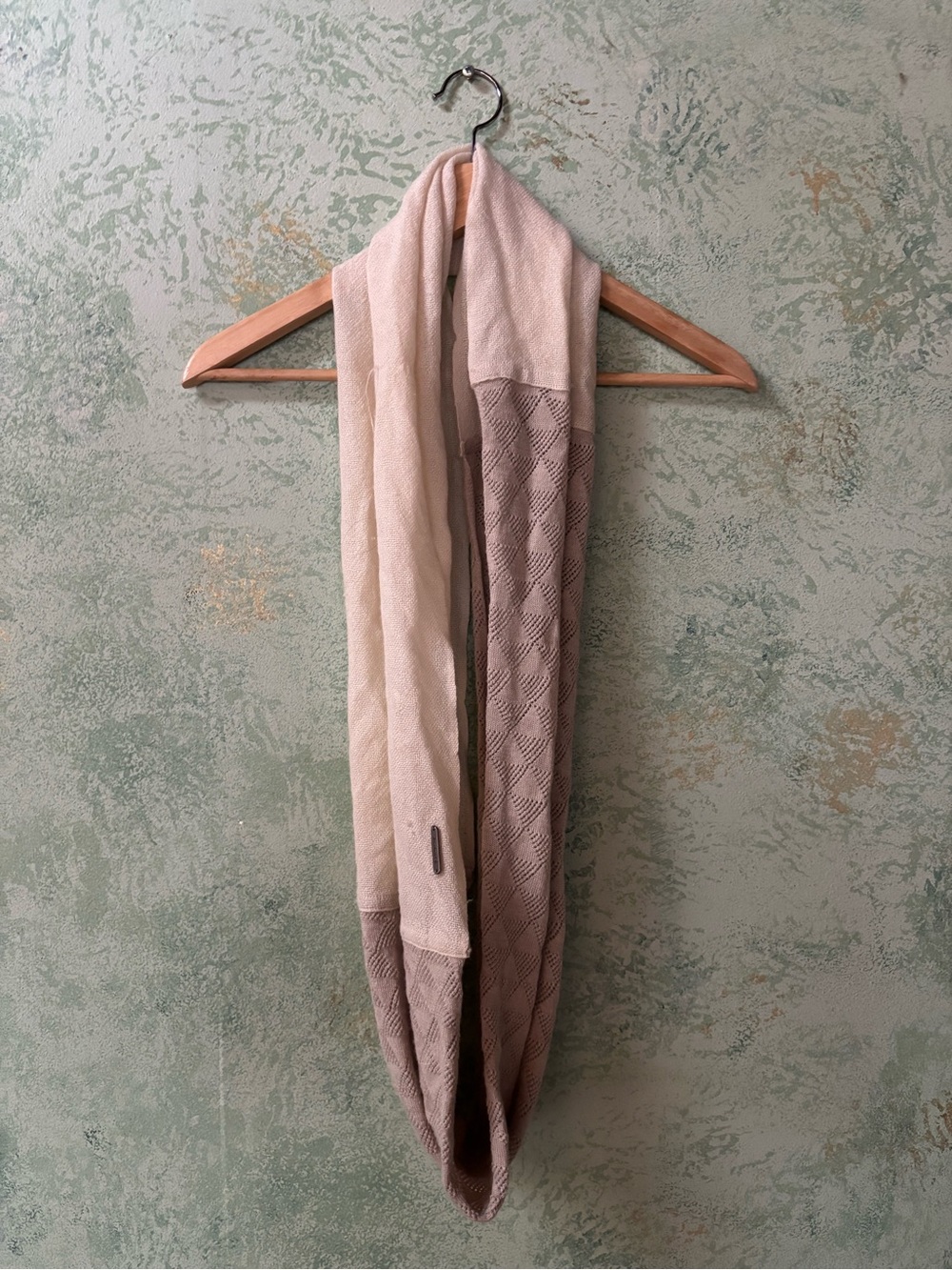 Smartwool Two-Tone Infinity Scarf in Cream and Taupe